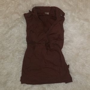 Motherhood Maternity Brown Sleevless Top , Medium